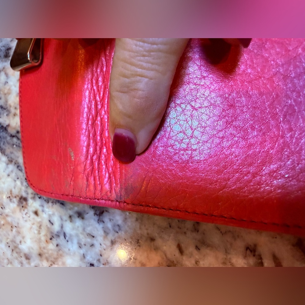 🧡 Authentic Chloé Paradise Pink Leather Wallet w/ authentication card. EUC - Picture 9 of 16